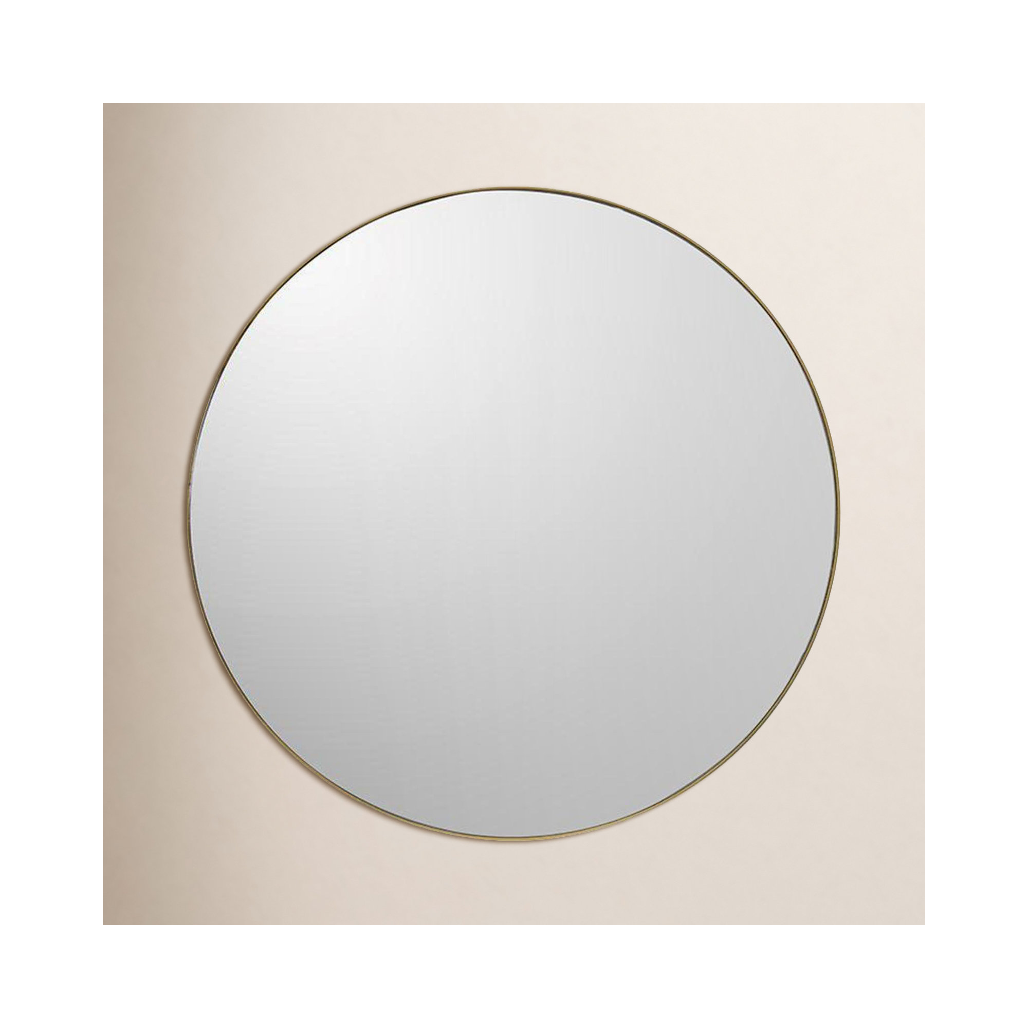 Eaton Round Mirror, 30" x 30", Gold