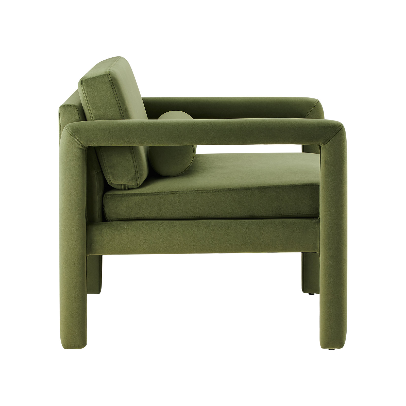 Solaris Velvet Accent Chair, Green Velvet