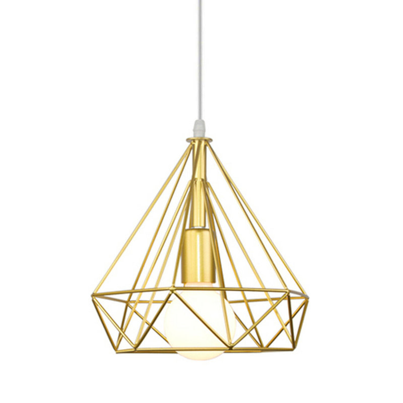 Burwell 1 - Light Gold Geometric Pendant