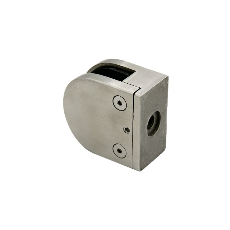 Pince en verre FHC R912BS de la série RD avec base plate pour verre 1/2 "et 9/16" - Acier inoxydable brossé
