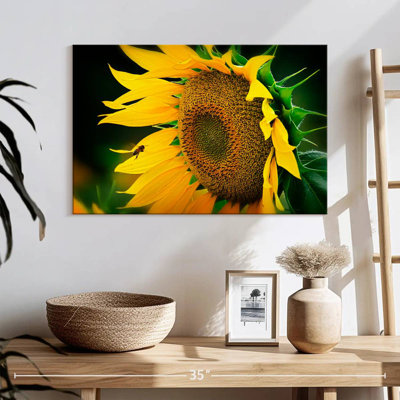 Harnek Bee Drawn To Sunflower