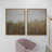 CosmoLiving by Cosmopolitan Gold Canvas Glitter Flakes Geode Framed Wall Art with Gold Frame