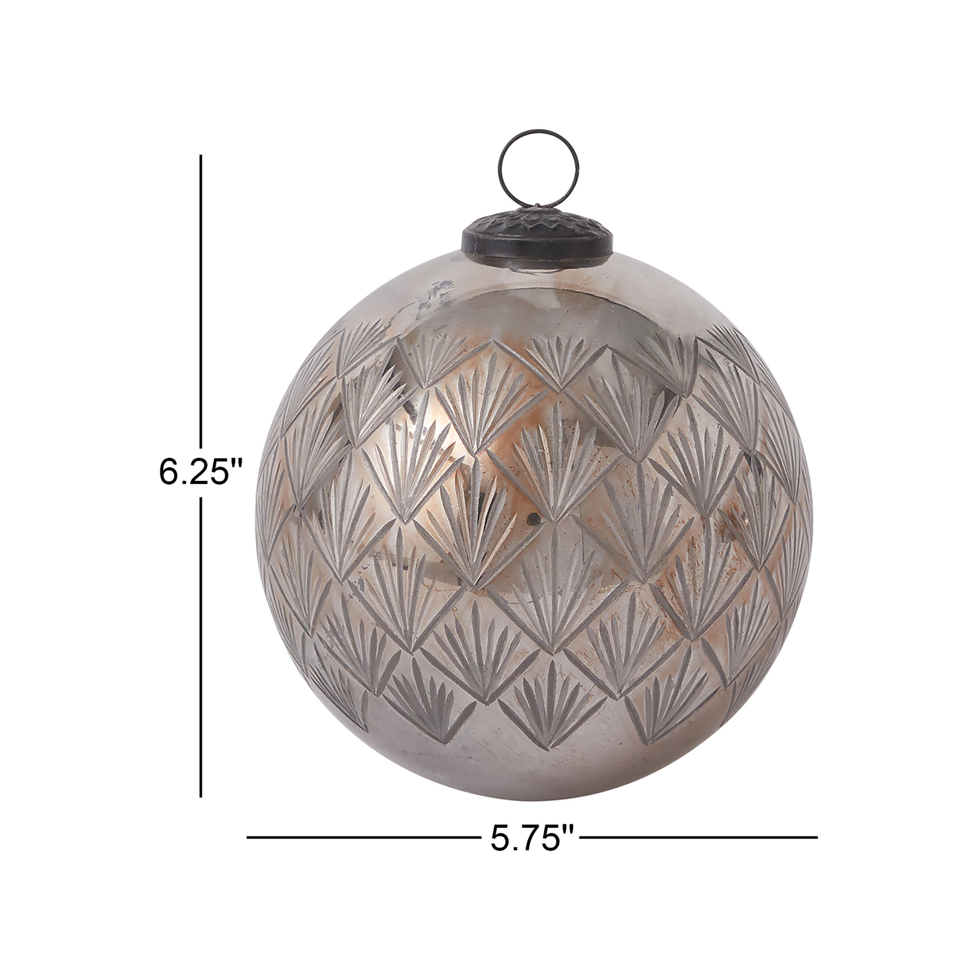 Receive Ball Ornament, 6.25" H x 5.75" W x 5.75" D