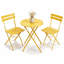 Ensemble de table bistro et chaises rondes en acier 3 pièces-133665448