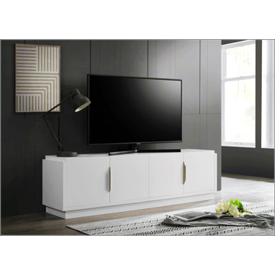 White 4-Door TV Stand