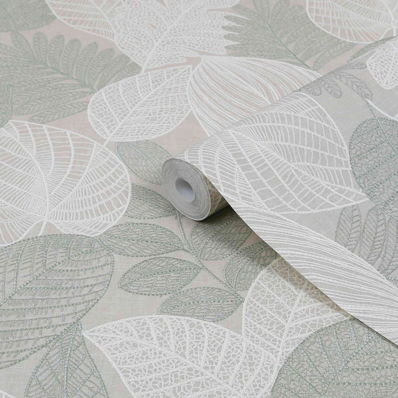 Superfresco Easy Crafted Leaves Natural Floral 10m x 52cm Matte Wallpaper Roll