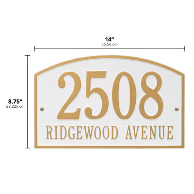 Legacy 2-Line Wall Address Plaque
