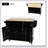 Kitchen Cart with Rubber wood Drop-Leaf Countertop, Cabinet door internal storage racks-1192317171