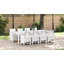 VidaXL White Poly Rattan Garden Dining Set