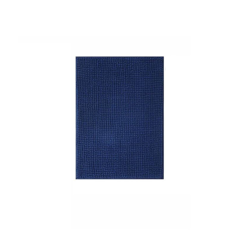 Chenille Non-Slip Bath Mat, Navy Blue