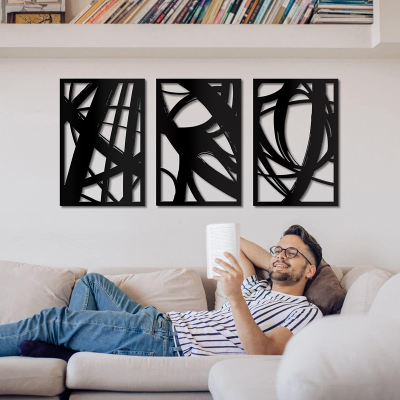 3 Piece No Frame Print on Metal