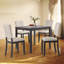 Ensemble de salle à manger moderne en bois - table carrée et 4 chaises rembourrées?-1166033187