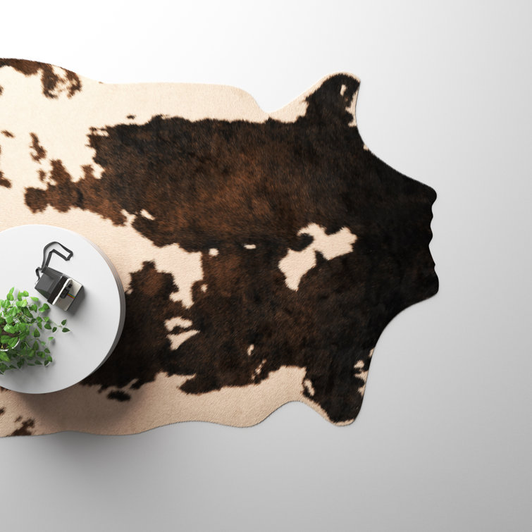 Epic Faux Cowhide White/Brown Rug