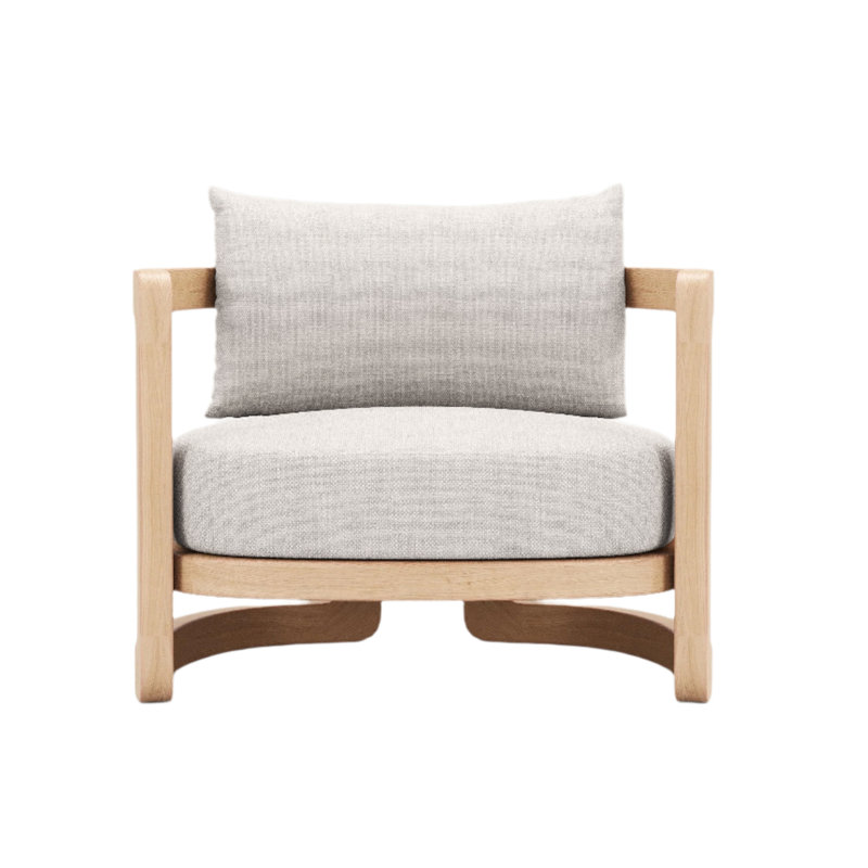 Muse Outdoor Teak Lounge Chair, Gray