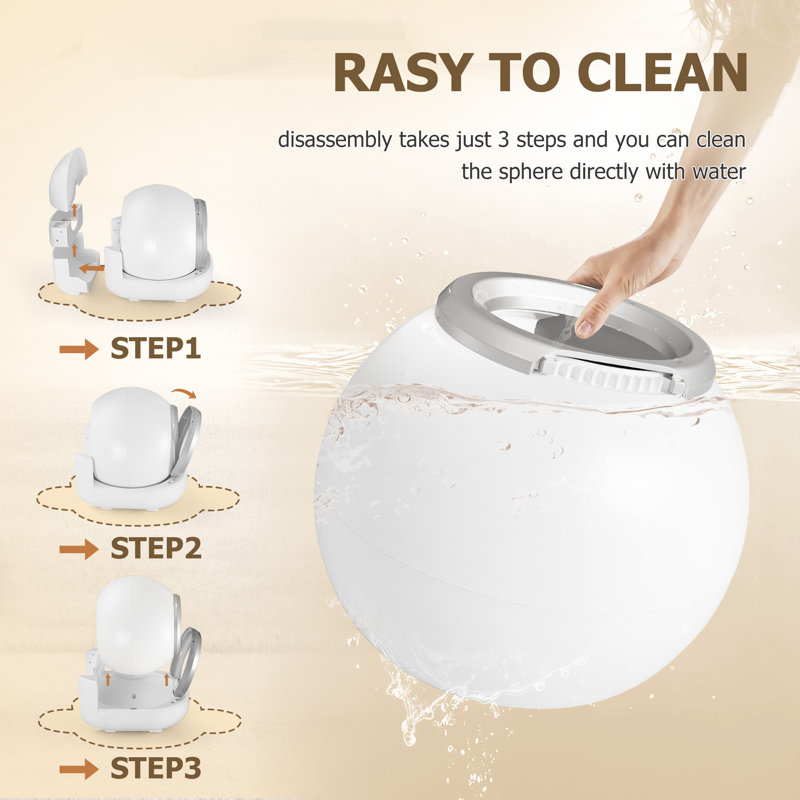 White Smart Self-Cleaning Cat Litter Boxes, Automatic Litter Box with App Control