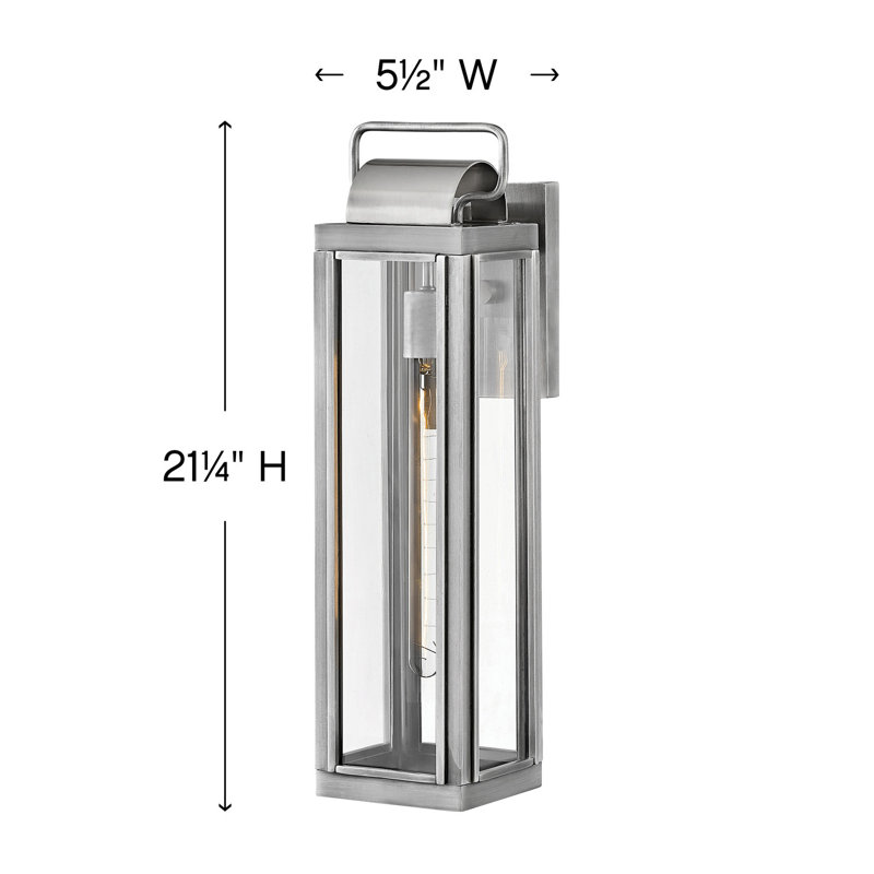Harbor Sag Outdoor Wall Lantern, 21.25" H x 5.5" W x 7.5" D, Burnished Bronze
