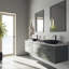 Lavabo de salle de bain rectangulaire en verre avec robinet H 10 po L 18 po x l 13 po x H 4 po Donatello-44789929-44823661