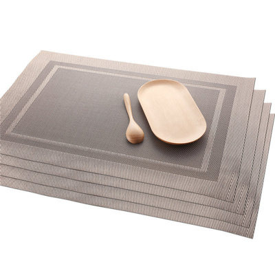 17.7"X11.8" PVC Placemats Style 01 Set Of 4