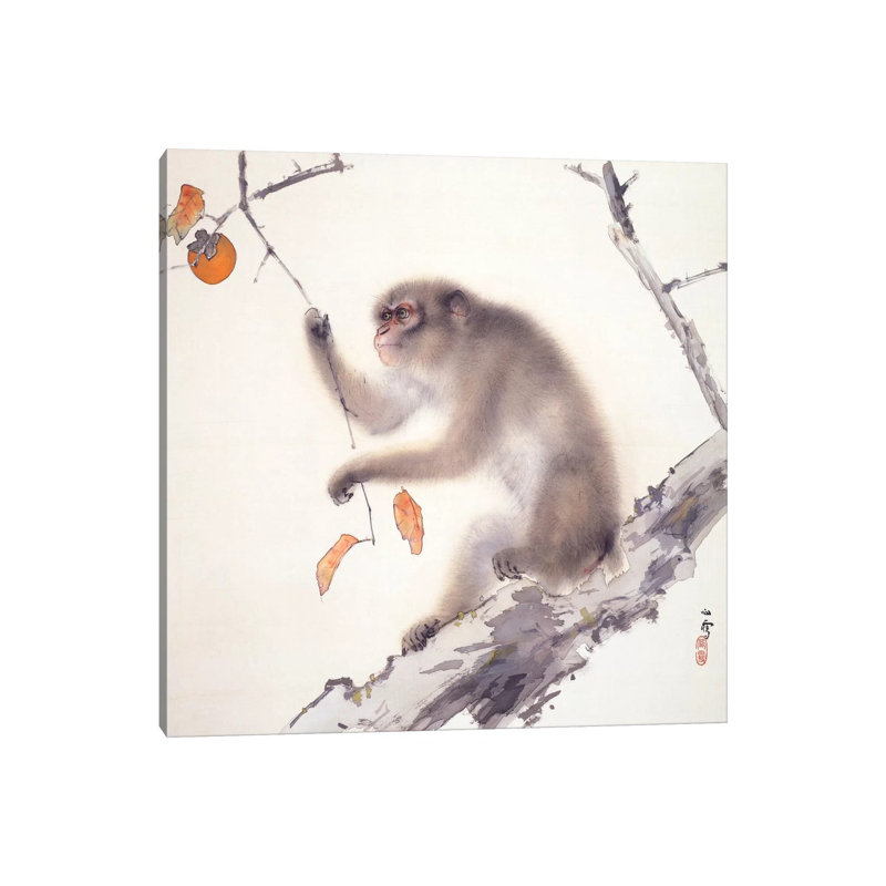 Monkey by Hashimoto Kansetsu - Wrapped Canvas Print, 30.48 cm H x 30.48 cm W