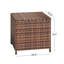  Alexandia Outdoor Square Rattan Wicker Side Table With Storage-145697472