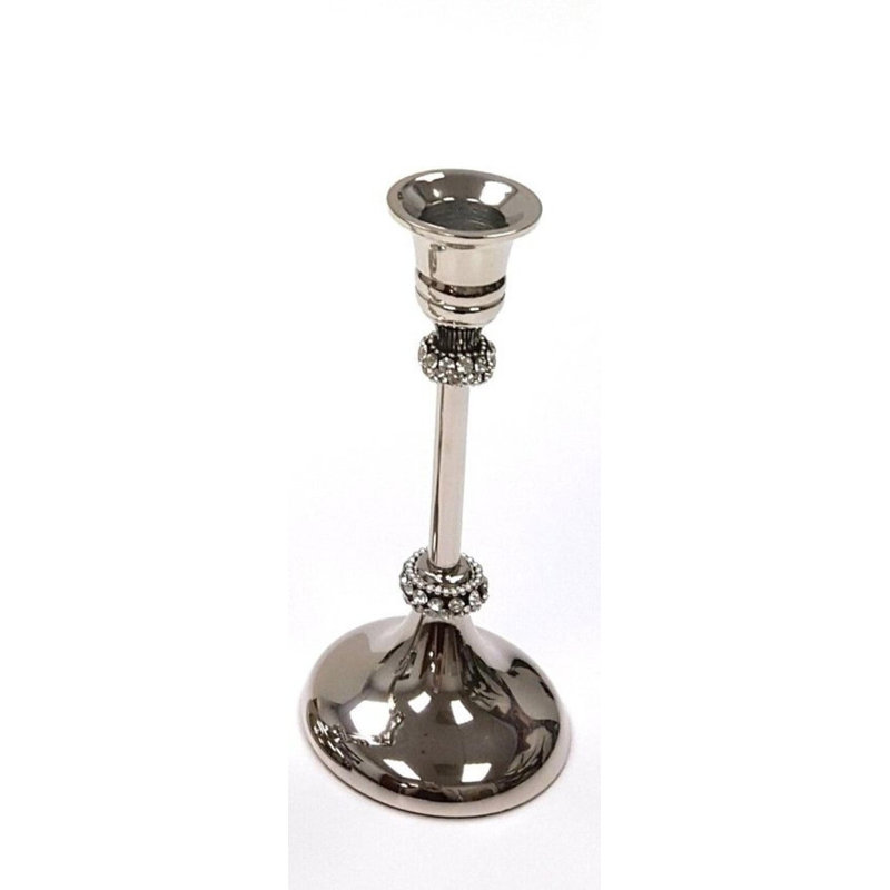 Metal Candlestick, 6.5" H x 3.5" W x 3.5" D