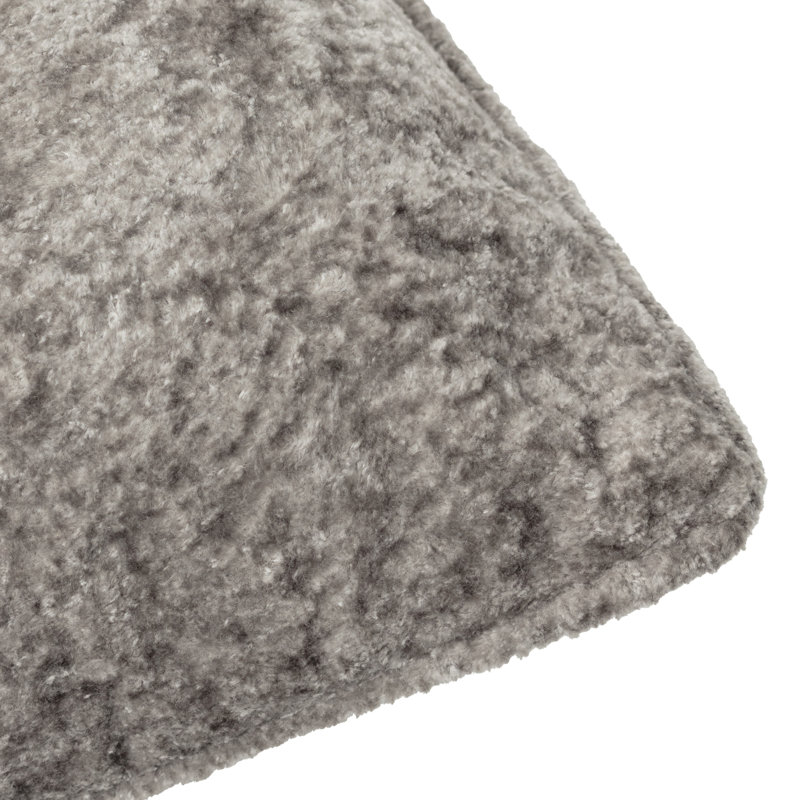 Lustre Square Cushion, Grey, Polyester