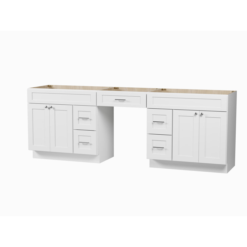 Ensemble de meuble-lavabo double 96 po Disar, Blanc