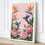 Hummingbirds and Blooms Botanical - Wrapped Canvas-395573225-395573231
