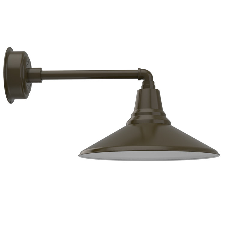 Luminaire de grange d’extérieur, Bronze acajou, H 10,32 po x l 16 po x P 24,25 po