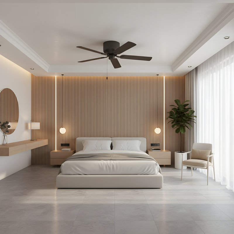 Ventilateur de plafond d'intérieur 52 pouces avec pales en bronze et télécommande portative Génération Lighting Linden