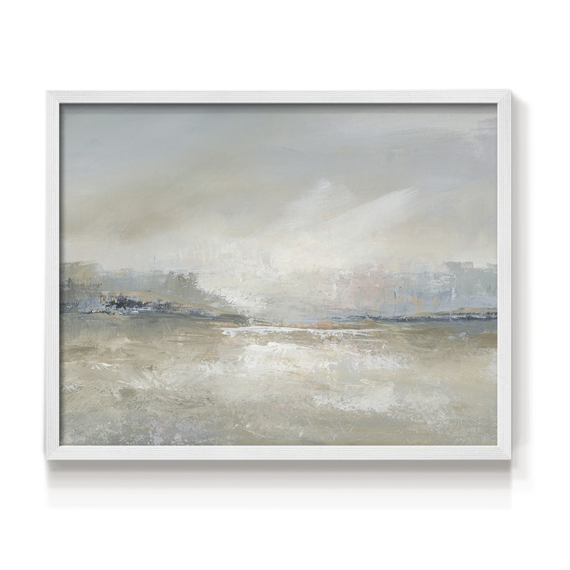 Horizon Haze -Framed Print - Restickable, 11" H x 14" W, White