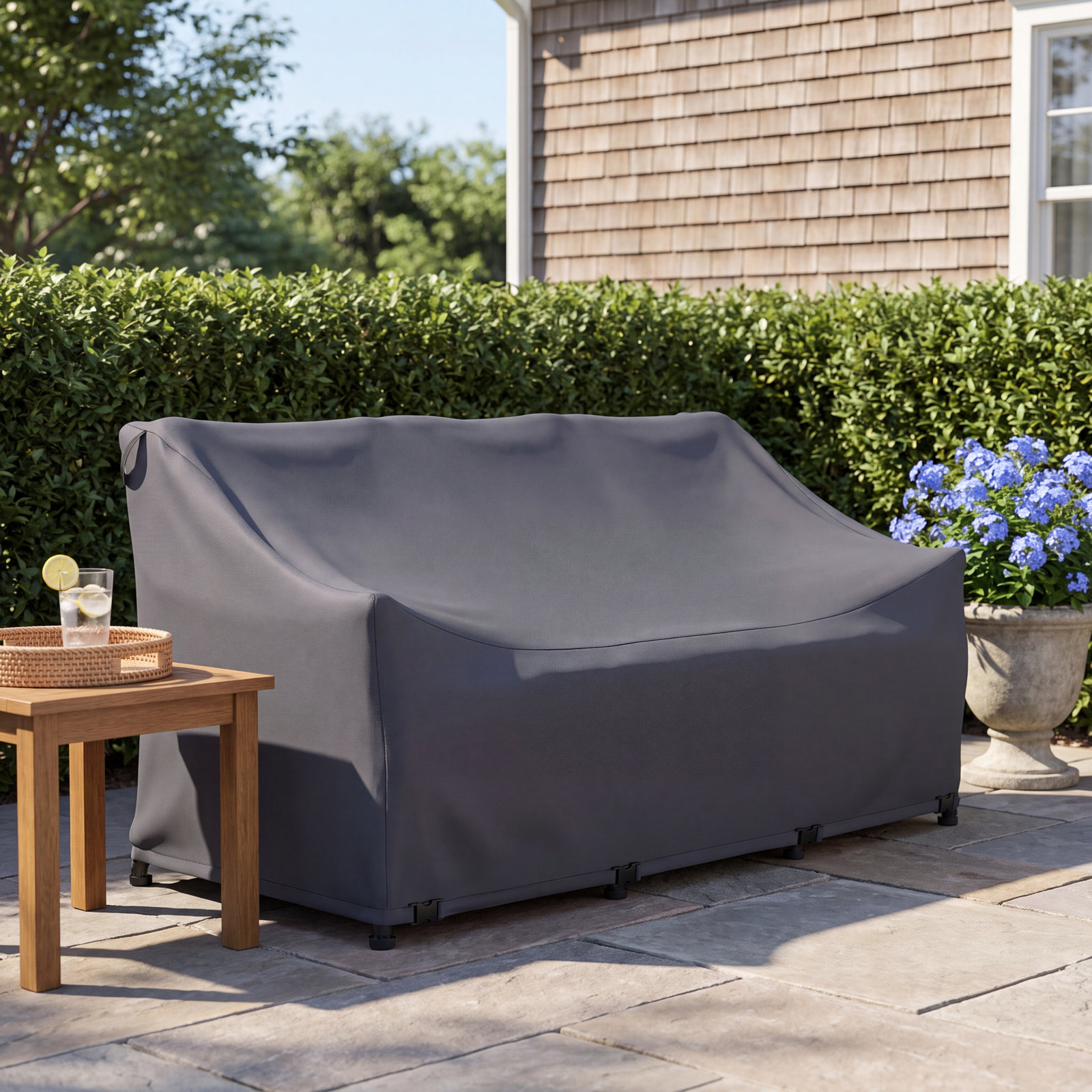 76" Iron Outdoor Patio Sofa Cover
