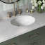 Meuble-lavabo ovale simple 48 po à chevrons avec comptoir en quartz blanc Carrare 1,5 po vert rétro-1064137418-1064137419