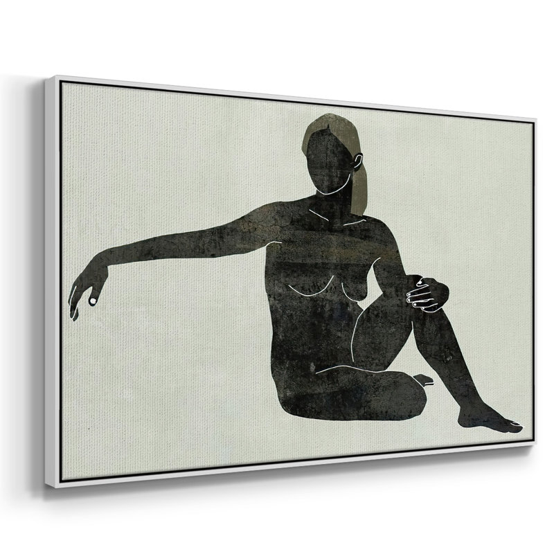 «Folded figure III», reproduction sur toile encadrée, H 17 po x l 25 po x P 2 po, Cadre blanc