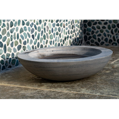 Akeem Natural Stone Birdbath