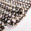 Tapis géométrique tissé à plat à la main Gabino en noir / ivoire-1571754224