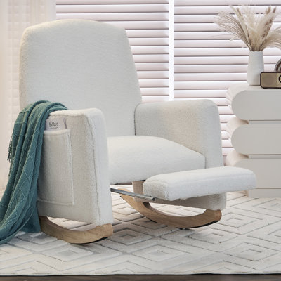Chaise berçante en coton et lin