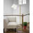 Bianeth Flettere Satin Antique Brass 63" Satin Antique Brass Floor Lamp