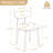4-Piece Cotton-Linen Set With Curved-Back Wooden Dining Chairs-120424365