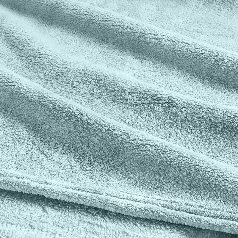 Couverture en molleton polaire chaud très douillette, Jumeau, Turquoise