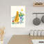 Assis et plantes tropicales Guépard - Affiche murale moderne et vibrante représentant un animal abstrait et la nature-631208210