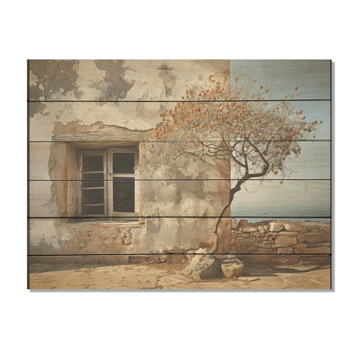 Charme de maison de plage dans le sud de la France - Fenêtres côtières, art mural sur bois de pin naturel