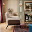Fabric Armchair with Soft Cushion and Wrap-Around Backrest for Reading, Relaxing and Living Room