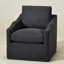 Fauteuil demi-tonneau pivotant rembourré de 28 po de largeur-464413037