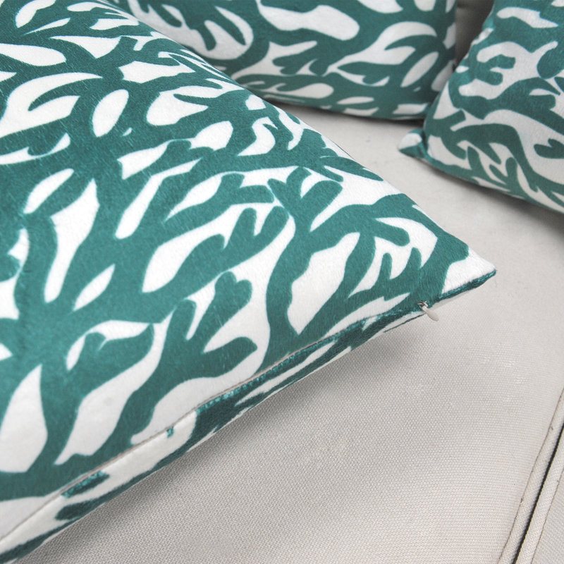 Home Soft Things Christmas Accent Pillow Shell 20'' X 20'' Coral - Dark Teal