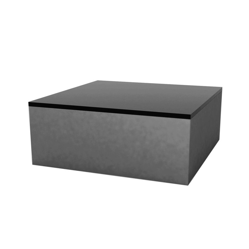 Jut Plastic Coffee Table, Anthracite, 47.25" W x 47.25" L x 12.5" H