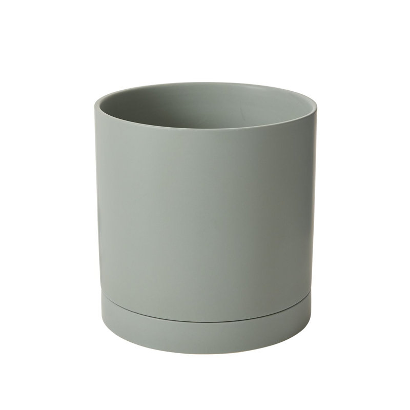 Pot de fleurs en céramique Carlotta, Vert, H 10 po x l 10 po x P 10 po