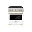 ZLINE Autograph 30" Paramount Dual Fuel DuraSnow® Range w/ White & Bronze Accents (SDRSZ-WM-30-CB)-1147389388-1147389395