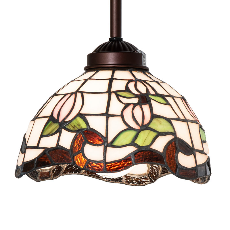 7" Wide Roseborder Mini Pendant
