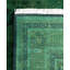 Tapis unique noué à la main Rachal - vert, 8 pi 2 po x 14 pi 6 po